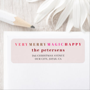 Very Merry Christmas modern typography colourful