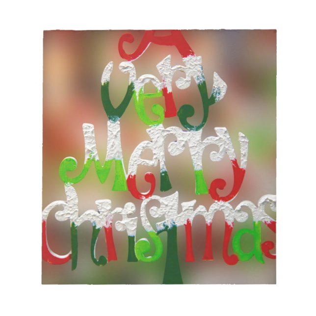 very merry christmas notepad (Front)