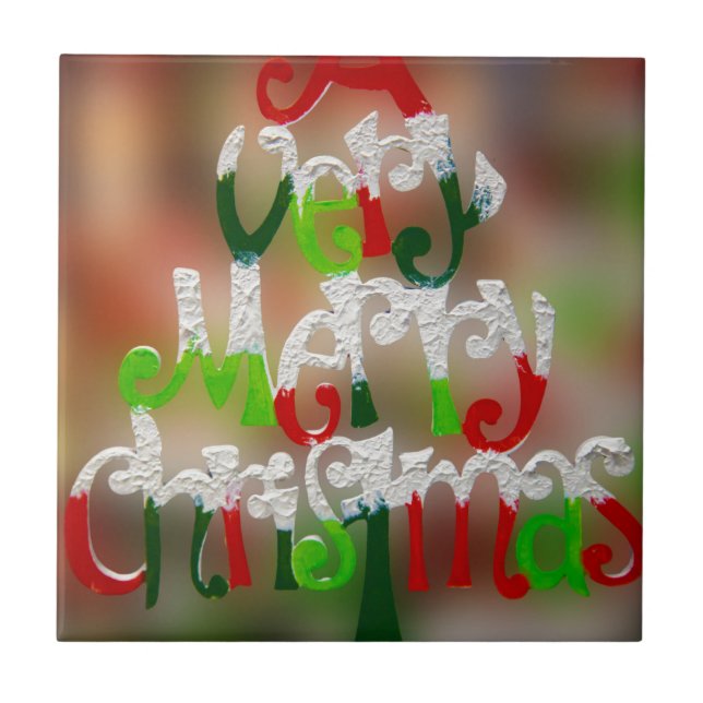 very merry christmas tile (Front)