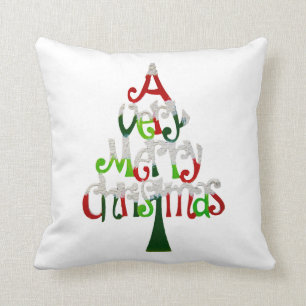 Very Merry Christmas Tree Cushion