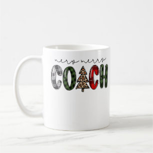 Very Merry Coach Buffalo Plaid Christmas Instructi Coffee Mug
