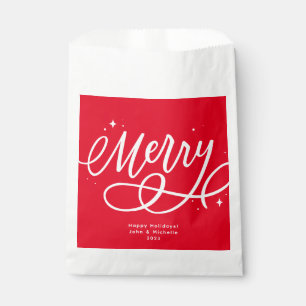 Very Merry Colourful Budget Friendly Holiday Party Favour Bags
