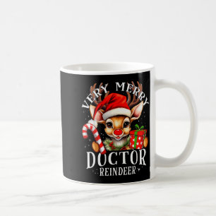 Very Merry Doctor Reindeer Matching Christmas  Coffee Mug