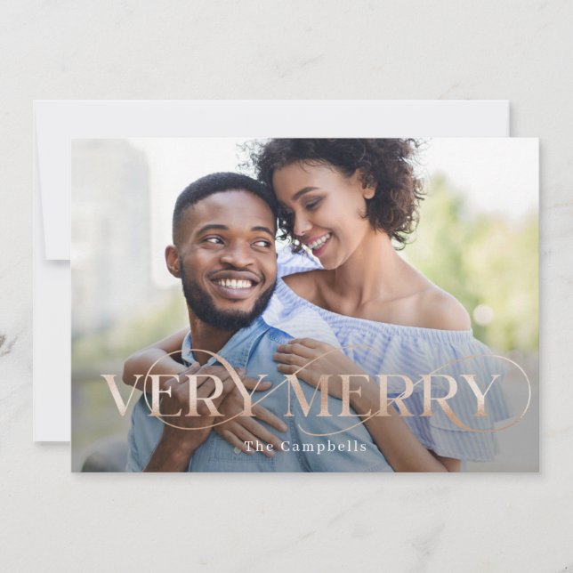 Very Merry Holiday Photo Card (Front)