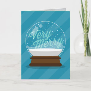 VERY MERRY   Holiday Snow Globe