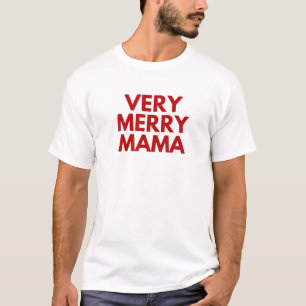 Very Merry Mama, Mum Christmas T-Shirt