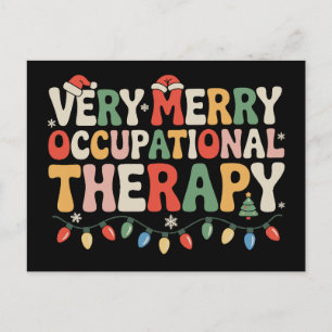 Very Merry Occupational Therapy OT Squad Christmas Holiday Postcard
