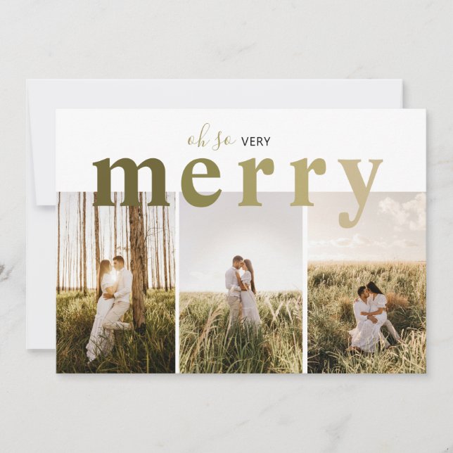 Very Merry Photo Holiday Card (Front)