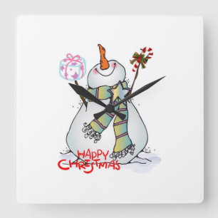 "VERY MERRY SNOWMAN" CHRISTMAS CLOCK