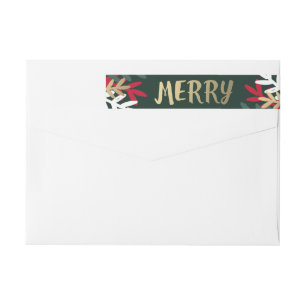 Very Merry Wrap Around Label