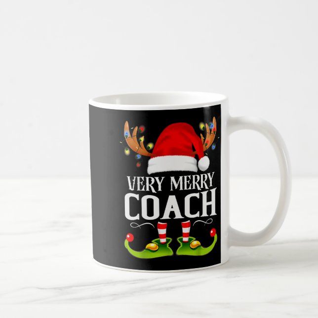 Very Merry X-mas Coach Matching Christmas  Coffee Mug (Right)