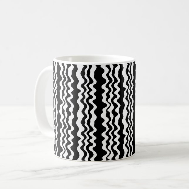 Very minimalist and simple flat and bold eclectic  coffee mug (Front Left)