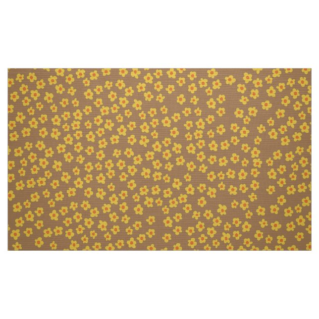 Very mod retro 60s 70s flower pattern fabric (Fat Quarter)