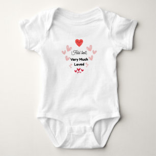 Very Much Loved - Cute Smiling Heart Affirmation Baby Bodysuit