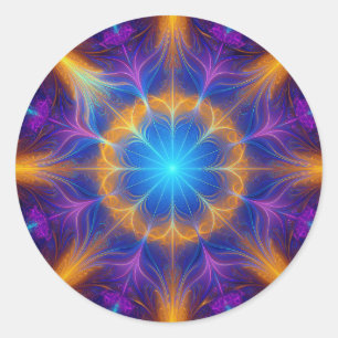 Very Much Manipulated Lyapunov Fractal Classic Round Sticker