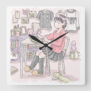 Very much square wall clock