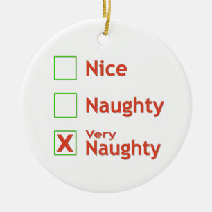 Very Naughty Ceramic Tree Decoration