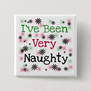 Very Naughty Holiday T-shirts and Gifts 15 Cm Square Badge