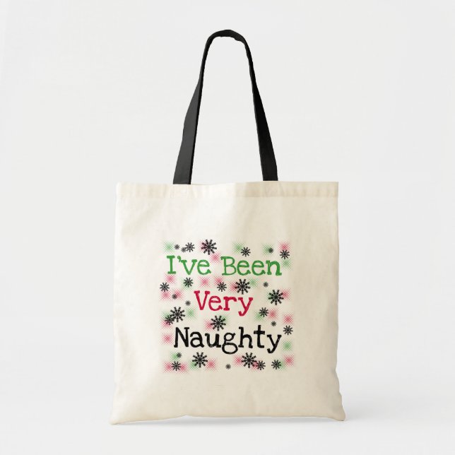Very Naughty Holiday T-shirts and Gifts Tote Bag (Front)