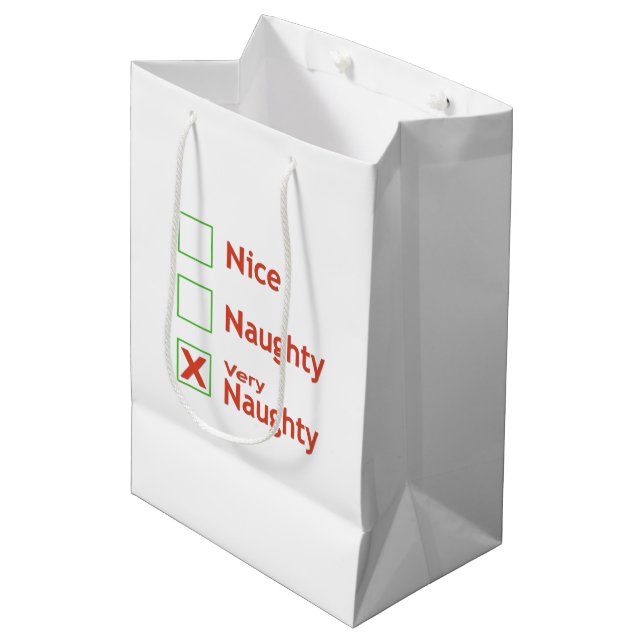 Very Naughty Medium Gift Bag (Front Angled)