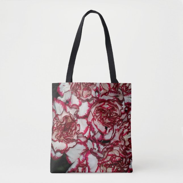 Very nice colourful carnation close up tote bag (Front)