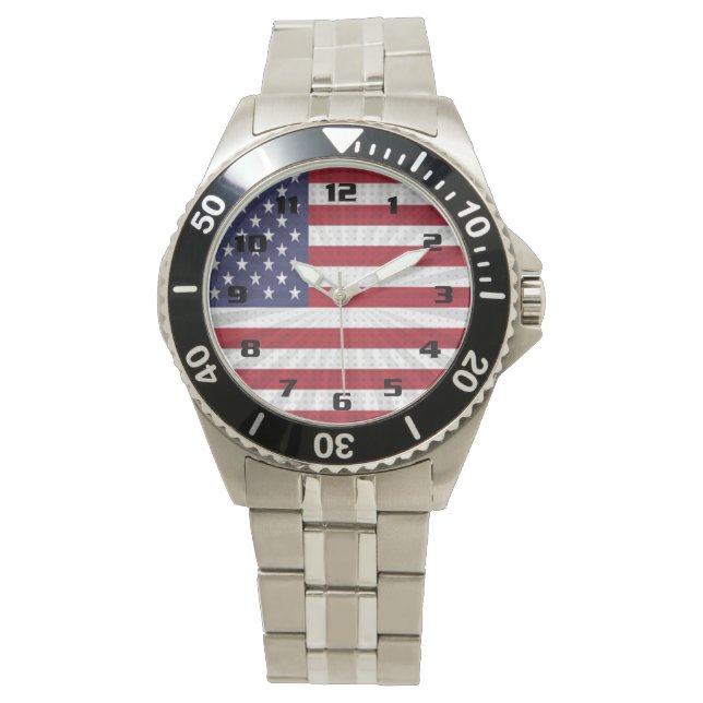 Very Patriotic American Flag Special Modern design Watch (Front)
