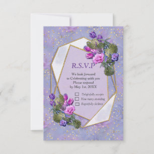 Very-Peri-blue-violet colour of the year 2022 RSVP Card