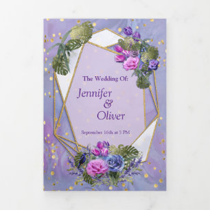 Very-Peri-blue-violet ROSES AND TULIPS Tri-Fold Ho