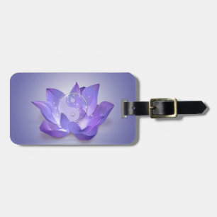 Very Peri Lotus and Yin Yang Luggage Tag
