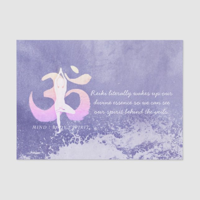 Very Peri Meditation Instructor Yoga Pose Om Sign Tissue Paper (Front)
