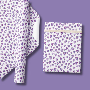 Very Peri Purple Heart Wrapping Paper