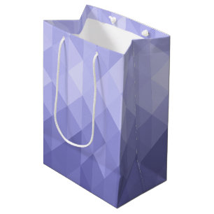 Very peri Purple violet triangle geometric squares Medium Gift Bag