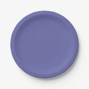 Very Peri Solid Colour   purple blue periwinkle  Paper Plate