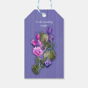 Very-peri Watercolor,Roses,Tulips Gift Tags