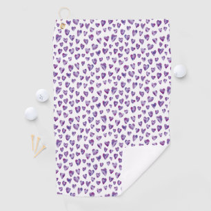 Very Peri Watercolour Heart Golf Towel
