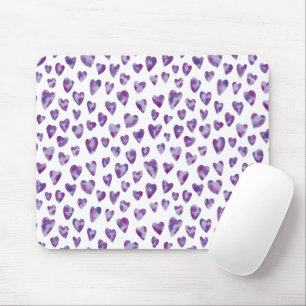 Very Peri Watercolour Heart Mouse Pad