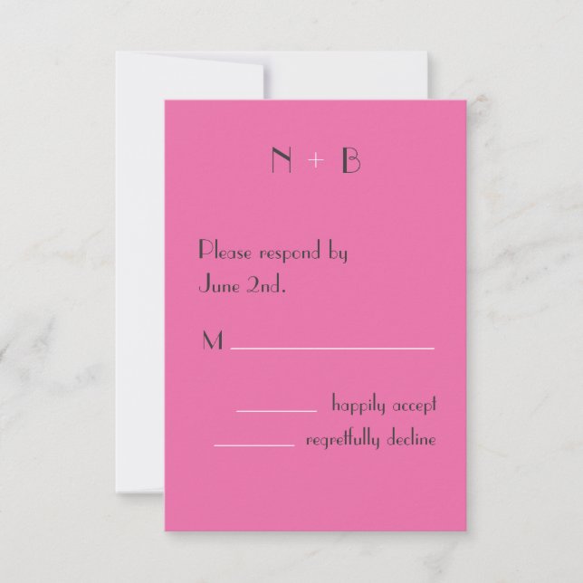 Very Pink RSVP Card (Front)