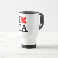 Very Polite Red Black I Love Canada Maple Leaf