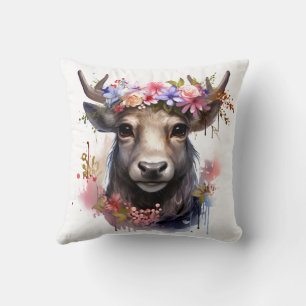 🦌🎄 Very Pretty Merry Christmas Reindeer Pillow 
