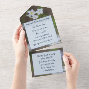 Very Pretty Retirement Party Paper All In One Invitation