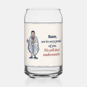 Very Proud of You Personalized Marathon Finisher Can Glass