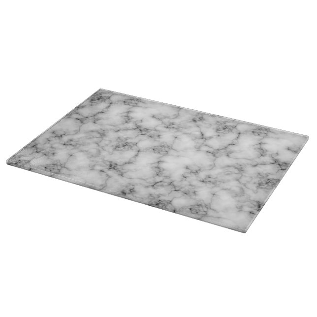Very realistic White Marble natural stone Printed Cutting Board (Corner)