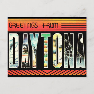 Very Retro Daytona Beach Florida Postcard