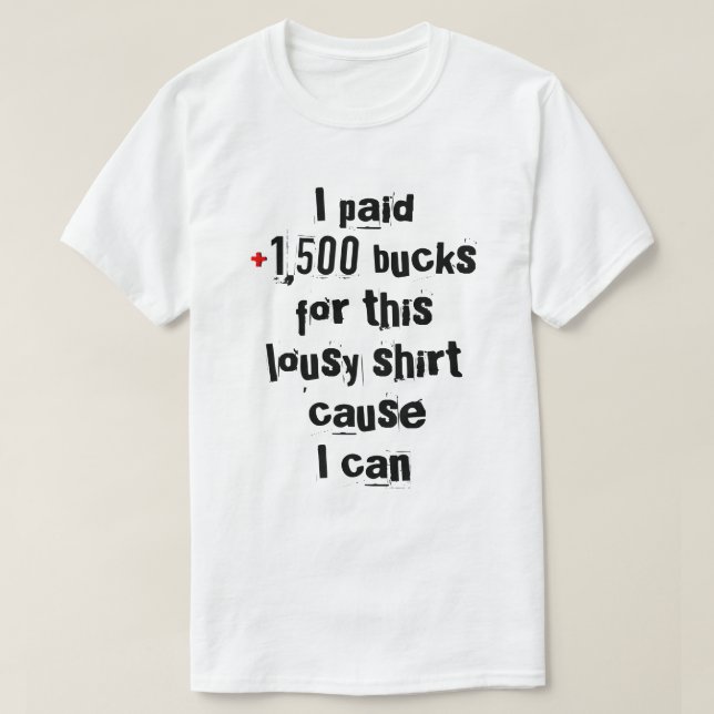 very rich people's brass T-Shirt (Design Front)