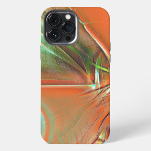 Very rough orange digital texture, grimy aged hue iPhone 13 pro max case