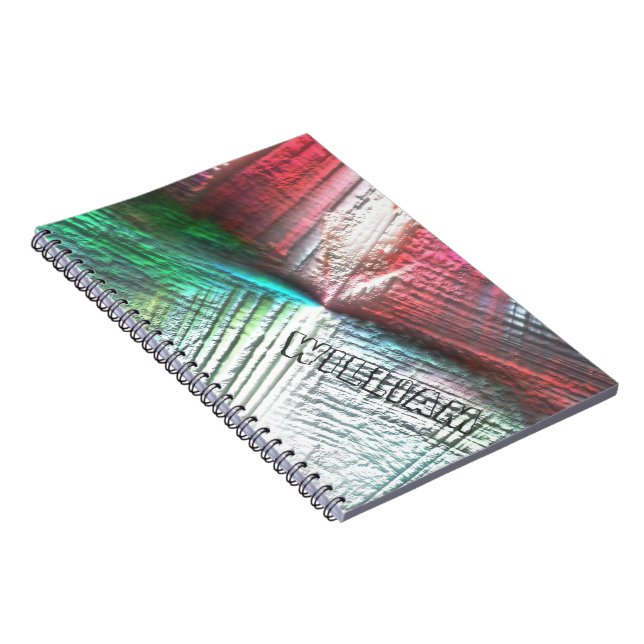 Very rough rocky virtual in peach and aqua & green notebook (Right Side)