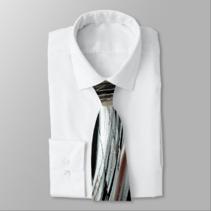Very rustic silvery stripes or circular cutouts tie