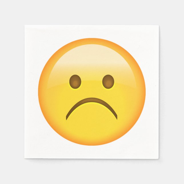 Very sad - Emoji Napkin (Front)