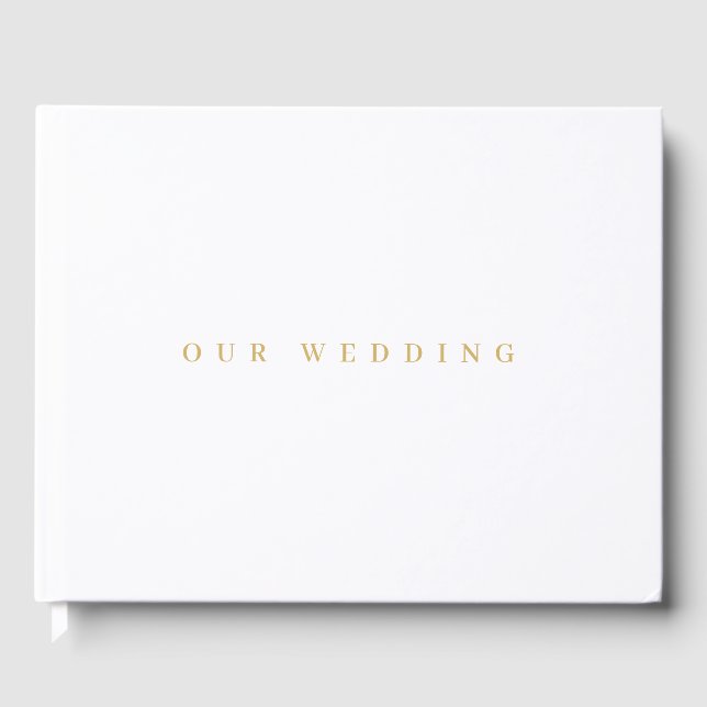 Very simple minimal wedding guest book (Front)