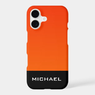 Very Sleek and Modern Monogram Orange and Black